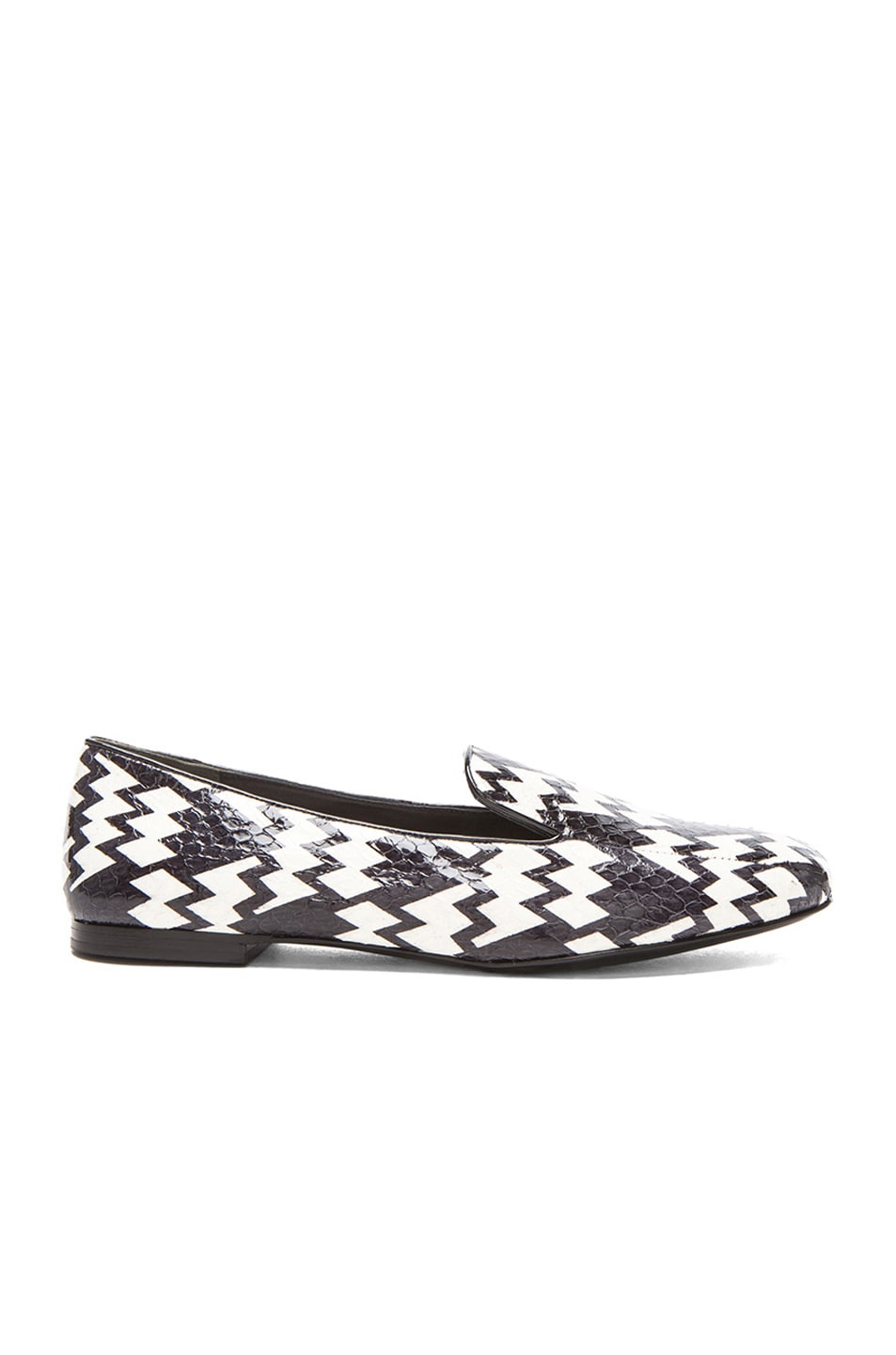 Image 1 of Kenzo White Noise Embossed Leather Slippers in Black