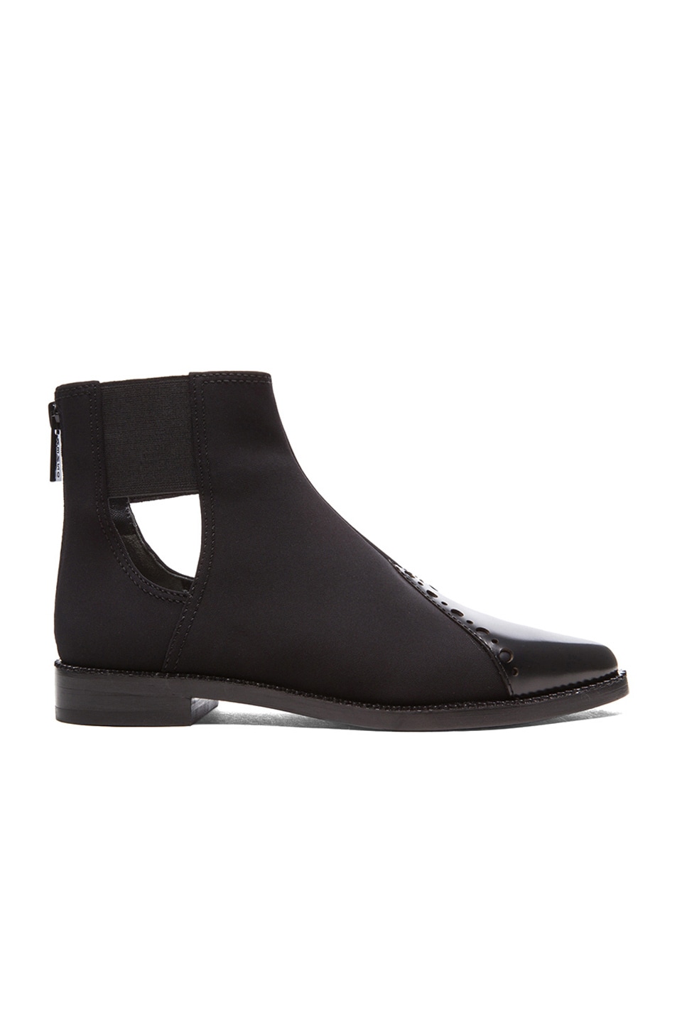 Image 1 of Kenzo Cut Out Canvas Booties in Black