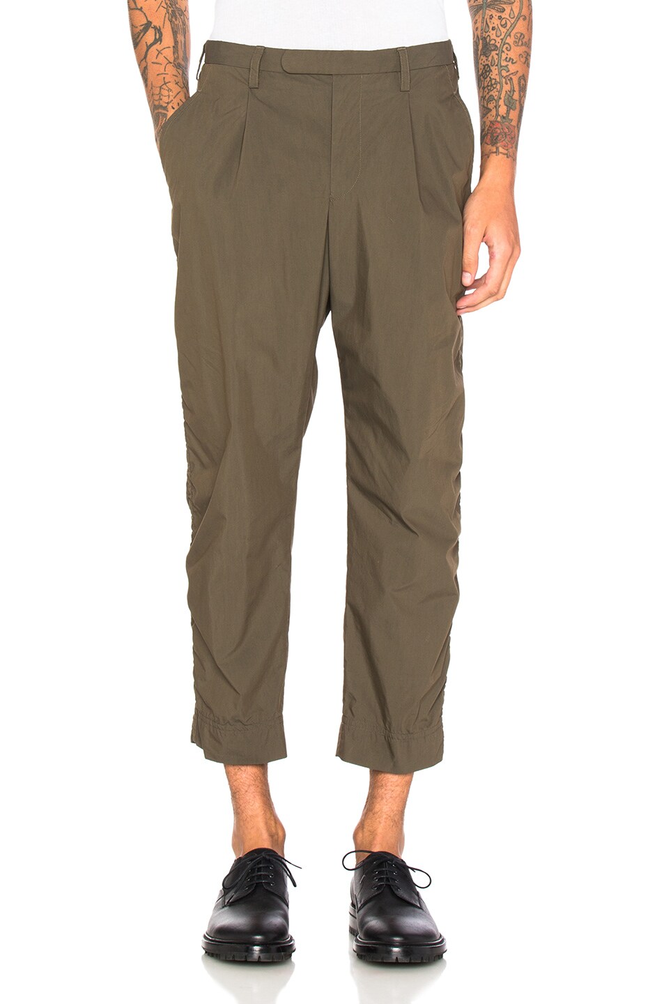 Image 1 of kolor BEACON Elastic Waistband Trousers in Khaki