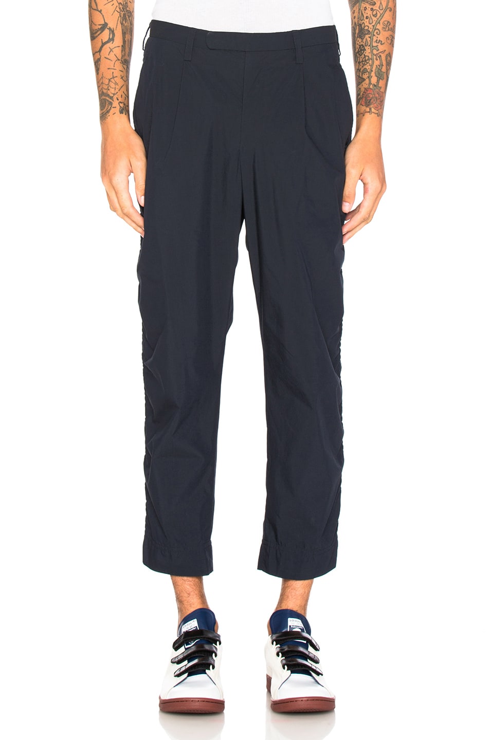 Image 1 of kolor BEACON Elastic Waistband Trousers in Navy