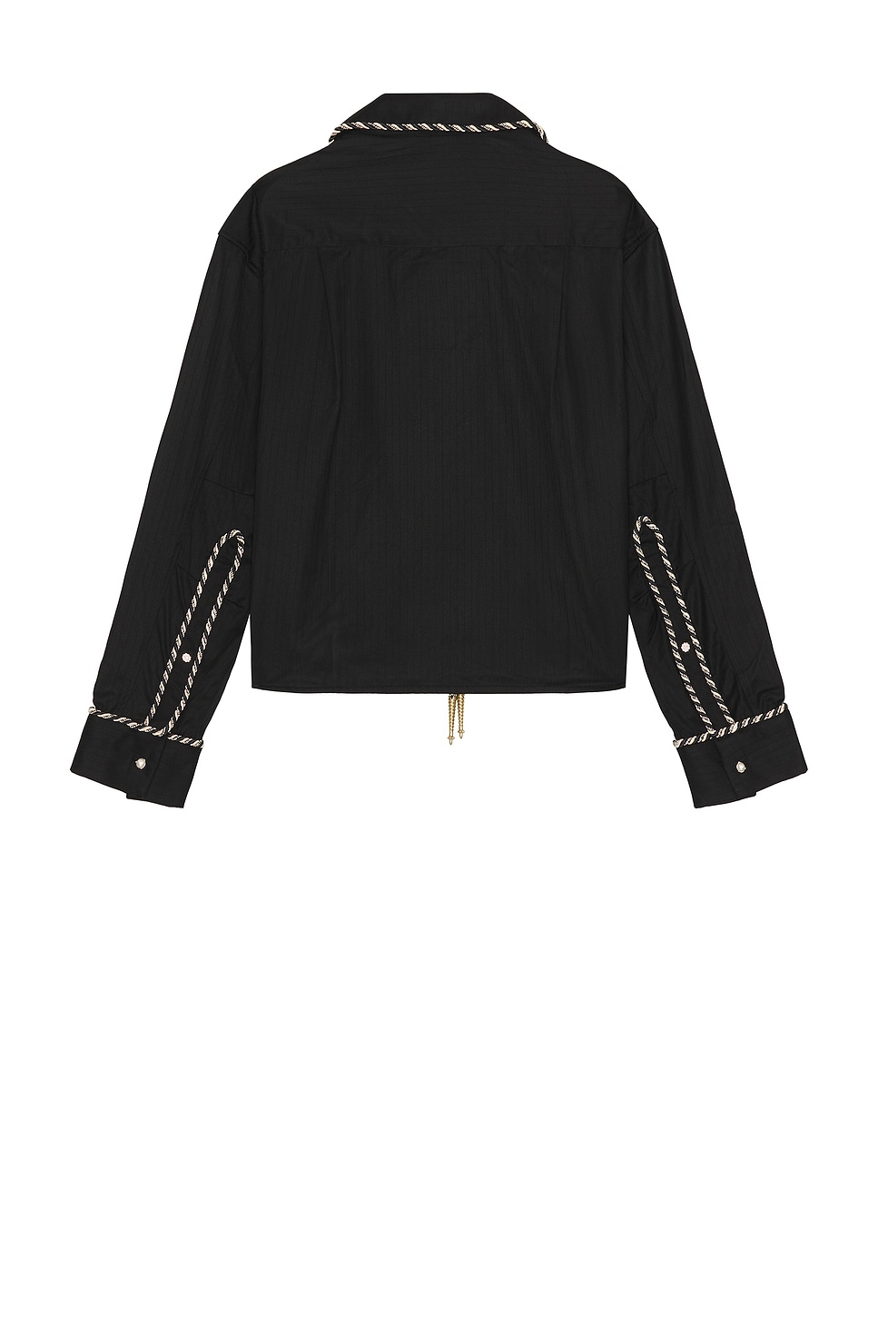 Kody Phillips Embellished Long Sleeve Lasso Shirt In Black