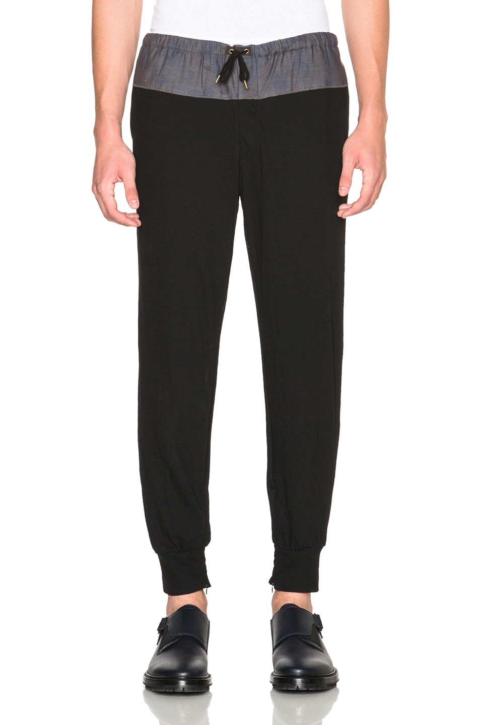 Image 1 of kolor Nylon & Wool Trousers in Black
