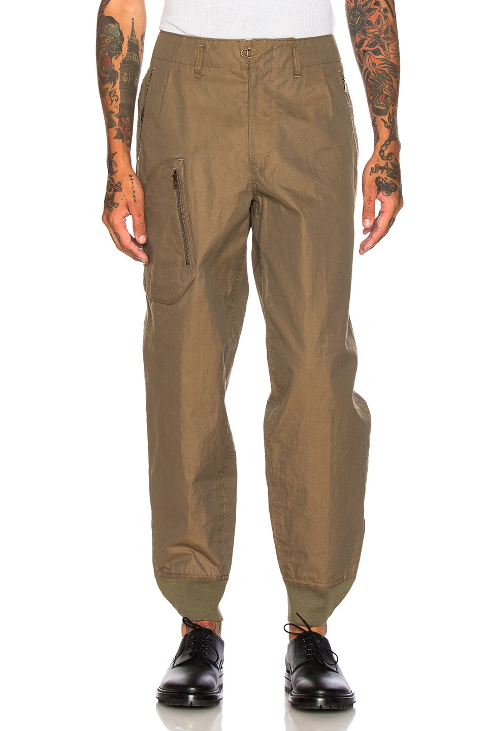 Image 1 of kolor Cotton Cargo Pants in Sage Gold Brown