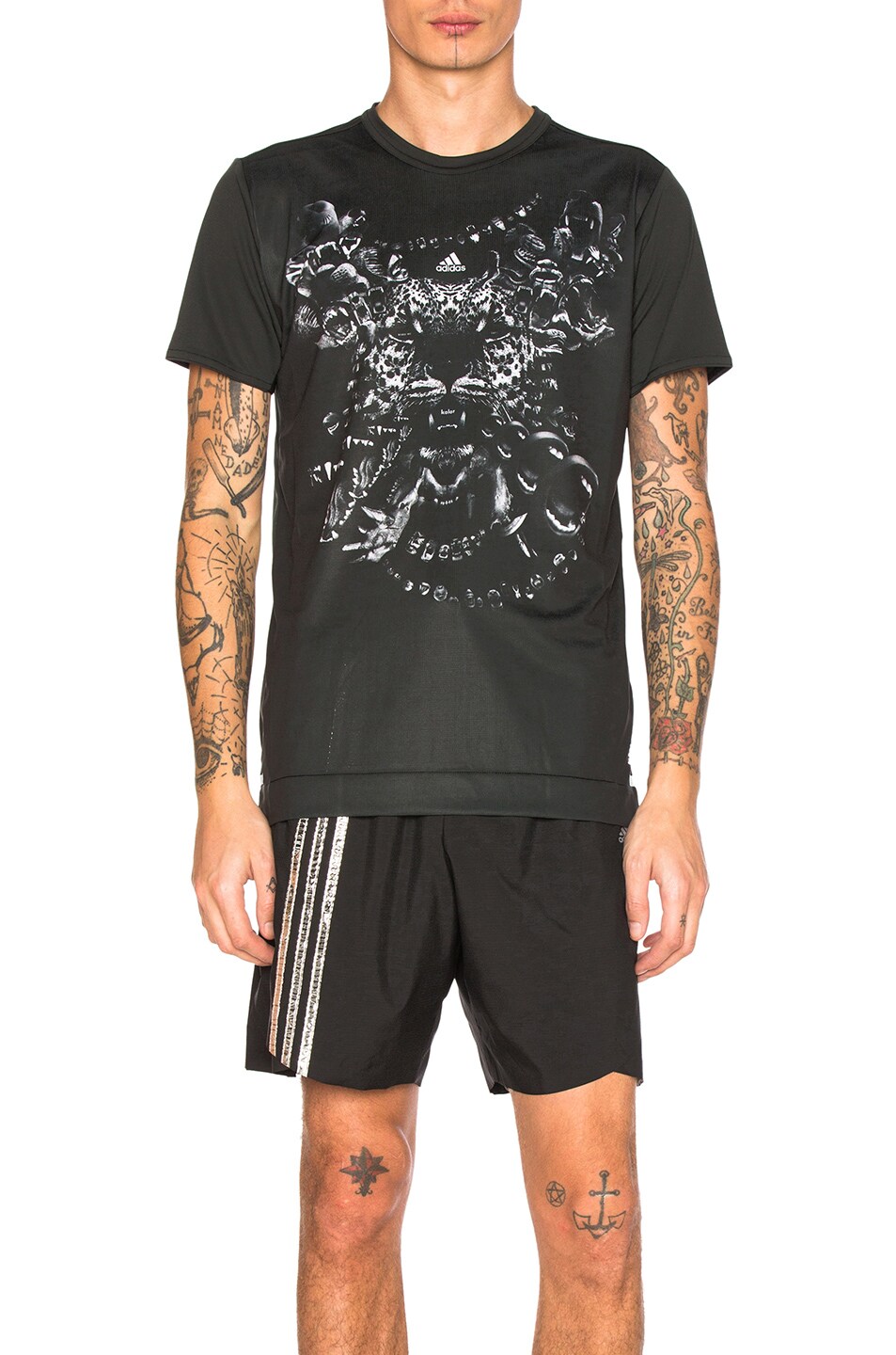 Image 1 of kolor x Adidas Graphic Tee in Black