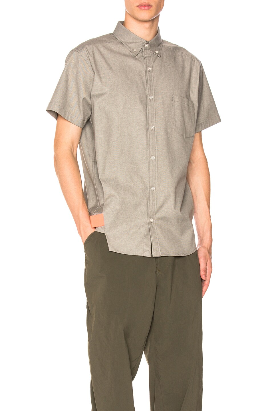 Image 1 of kolor Short Sleeve Shirt in Light Grey