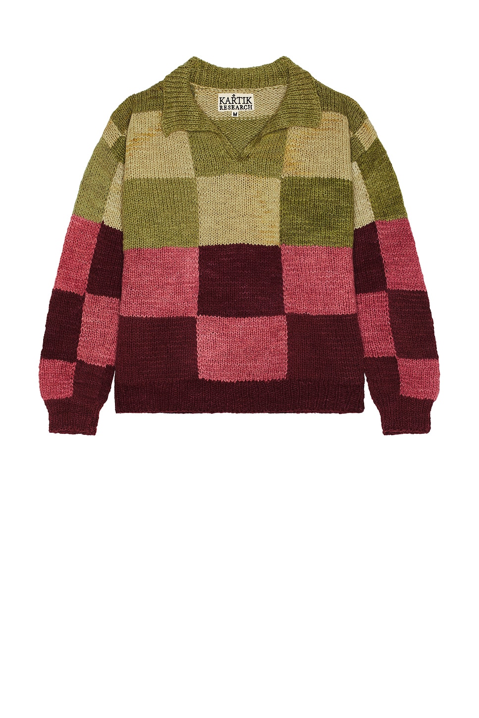 Rugby Knit Pullover Sweater in Green