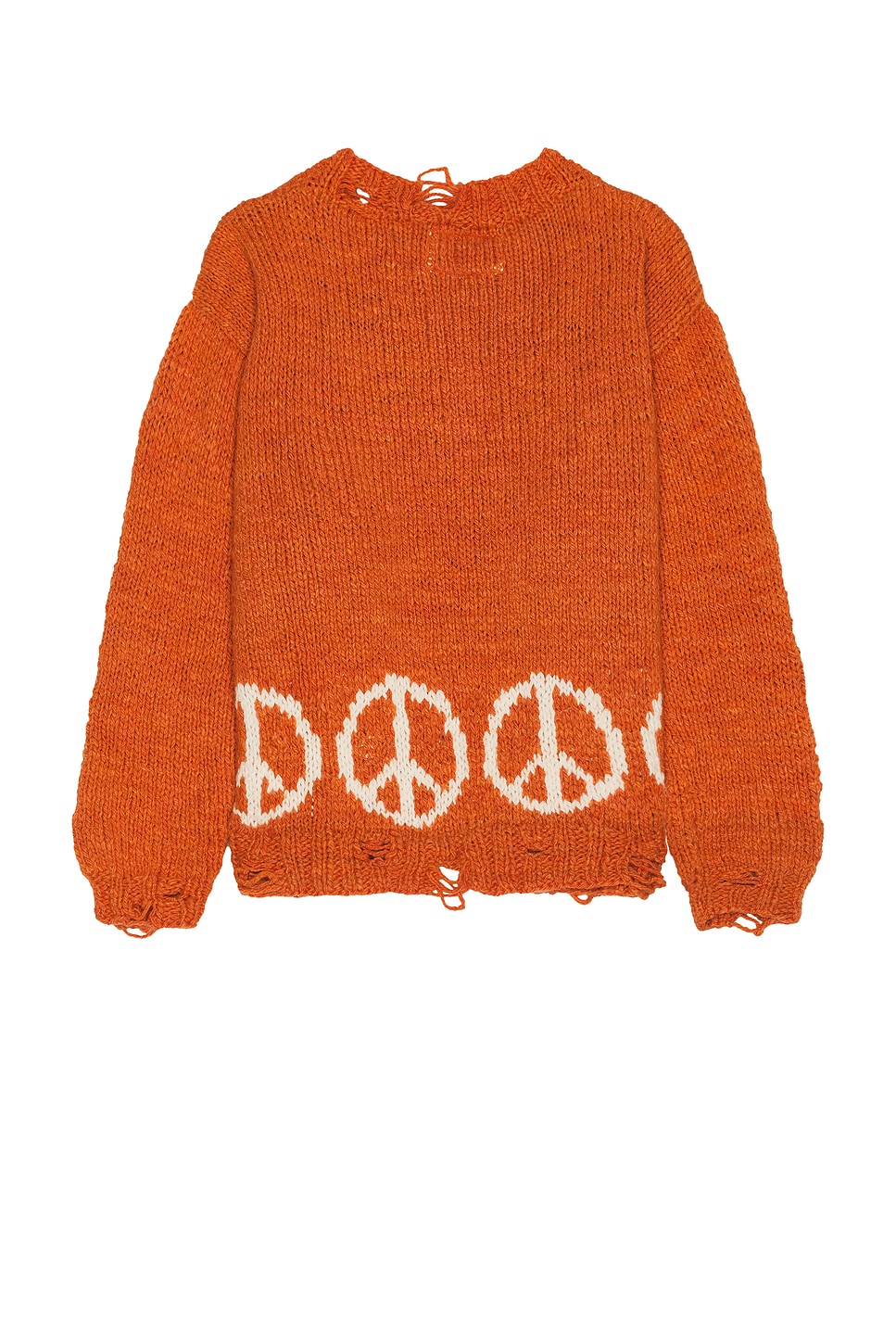 Shop Kartik Research Peace Cardigan In Orange & White