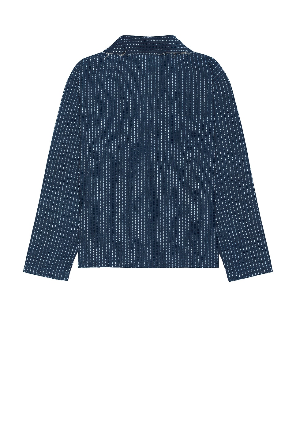 Shop Kartik Research Cropped Jacket In Indigo & Sky