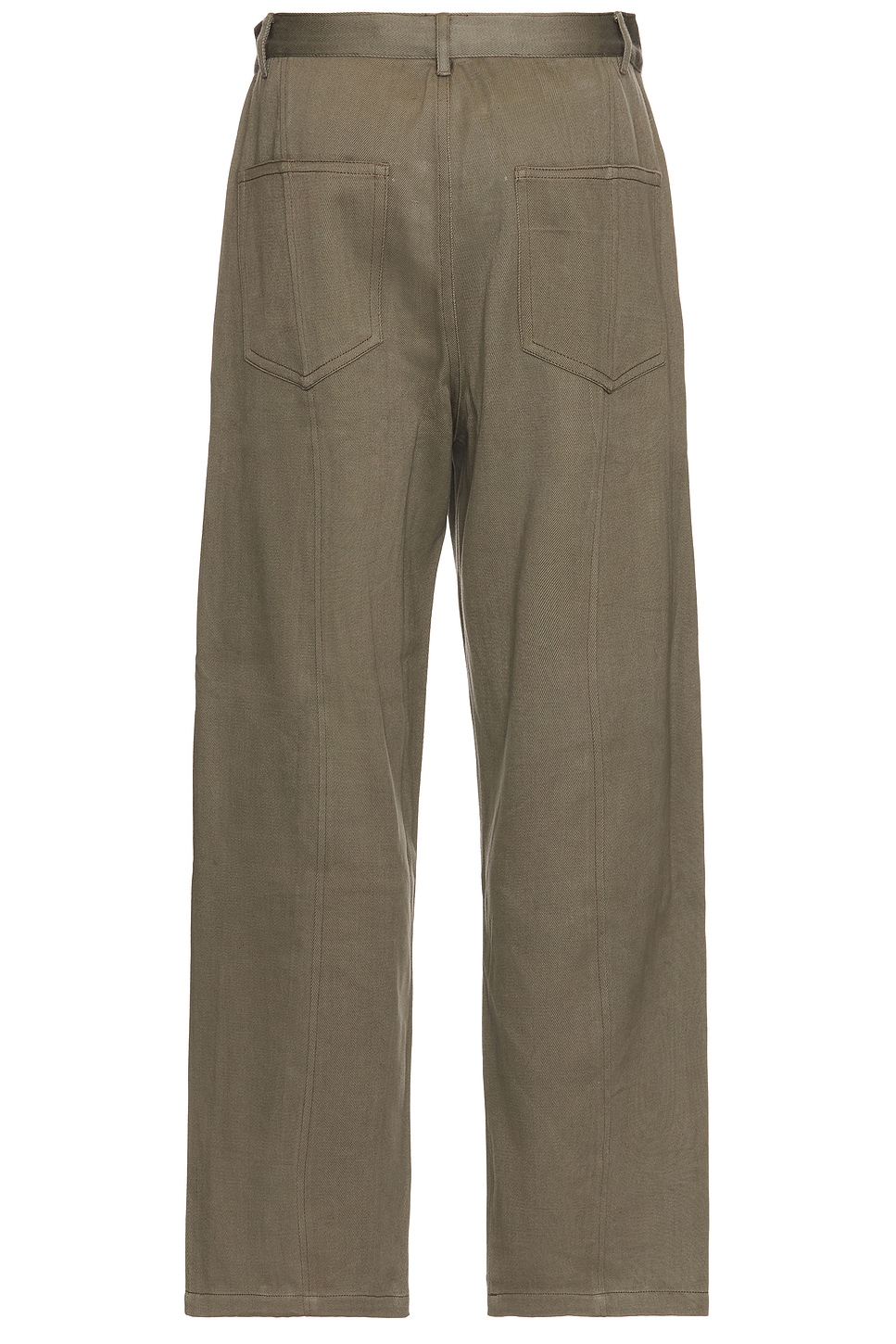 Shop Kartik Research Knee Pleat Pant In Olive & Red