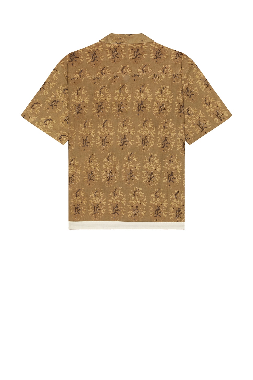 Shop Kartik Research Camp Shirt In Beige & Ecru