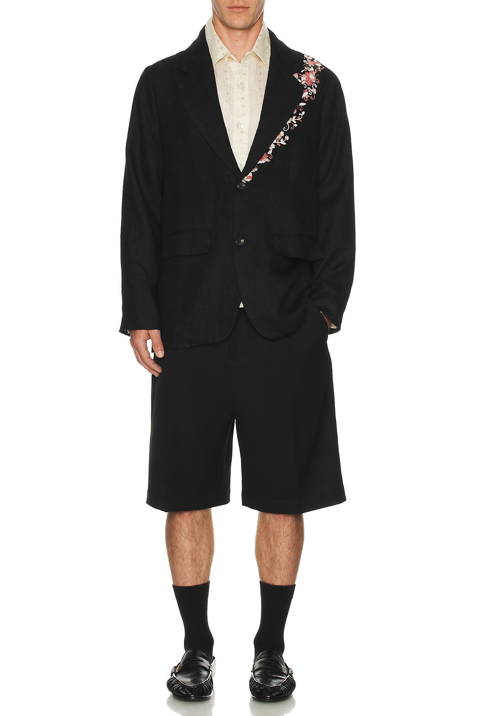 Image 1 of Kartik Research Box Shirt Long Sleeve in White & Gold