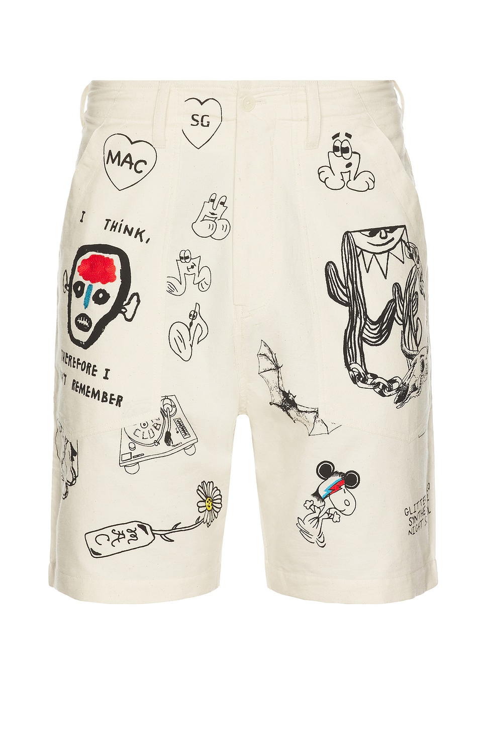x Monitaly Tattoo Shorts in Cream