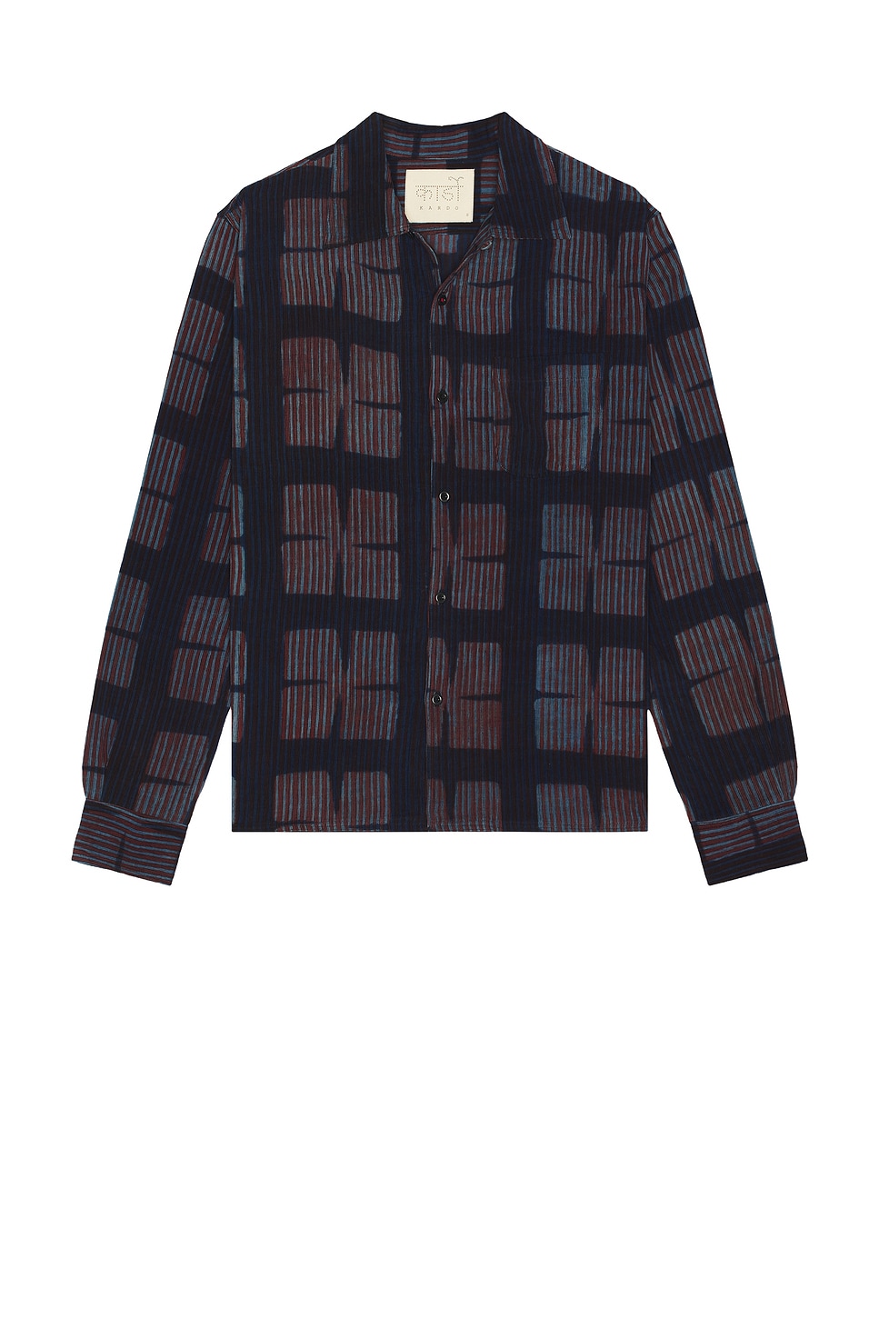 Image 1 of Kardo Chintan Block Print Boxy Fit Long Sleeve Shirt in Bp140 Print