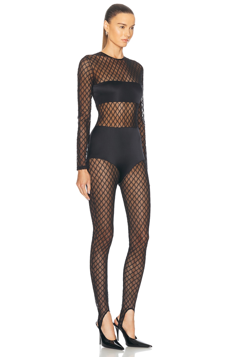 Shop Kiki De Montparnasse Miel Catsuit In Black