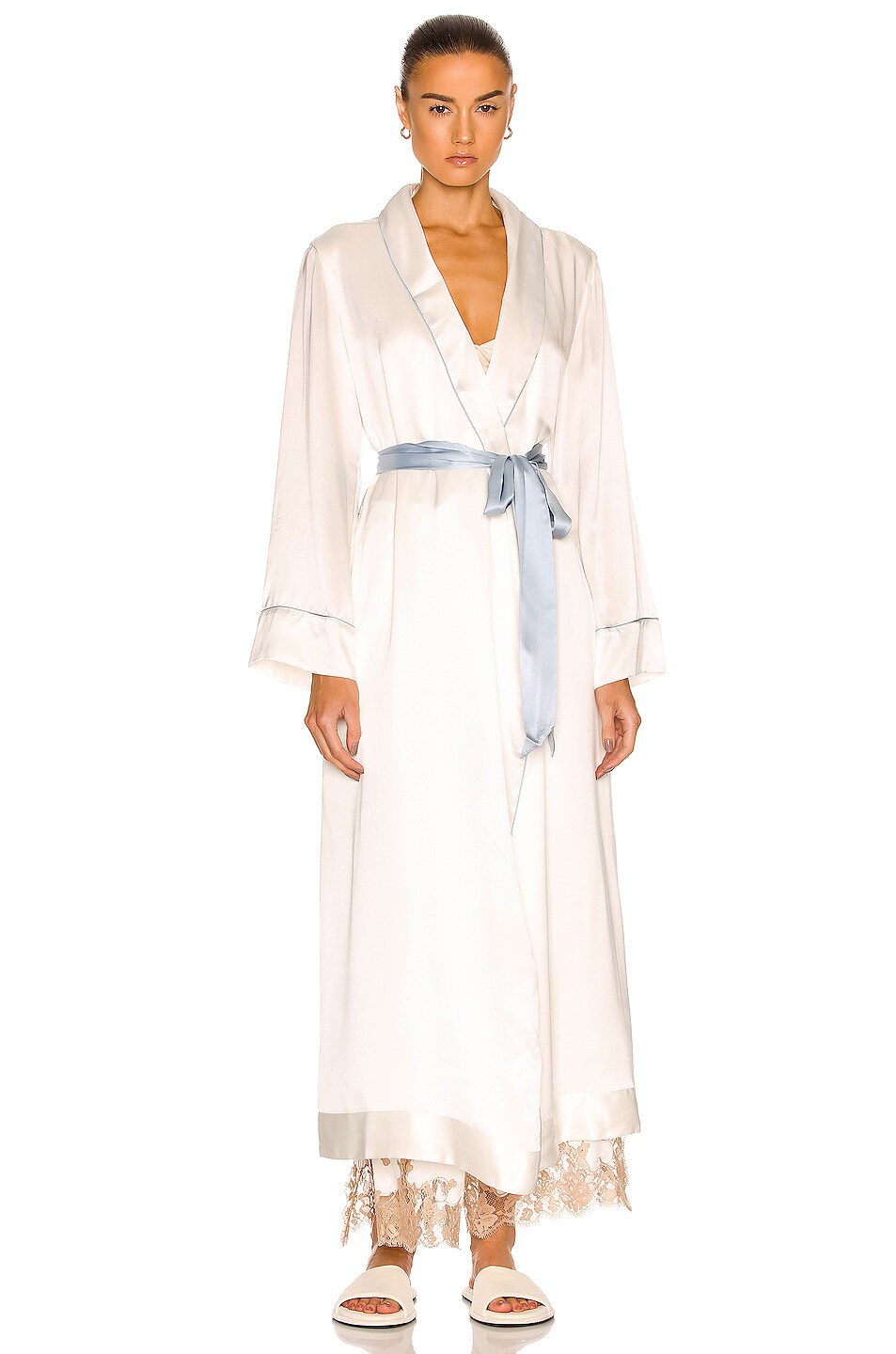 Image 1 of Kiki de Montparnasse Amour Robe in Ivory & Blue
