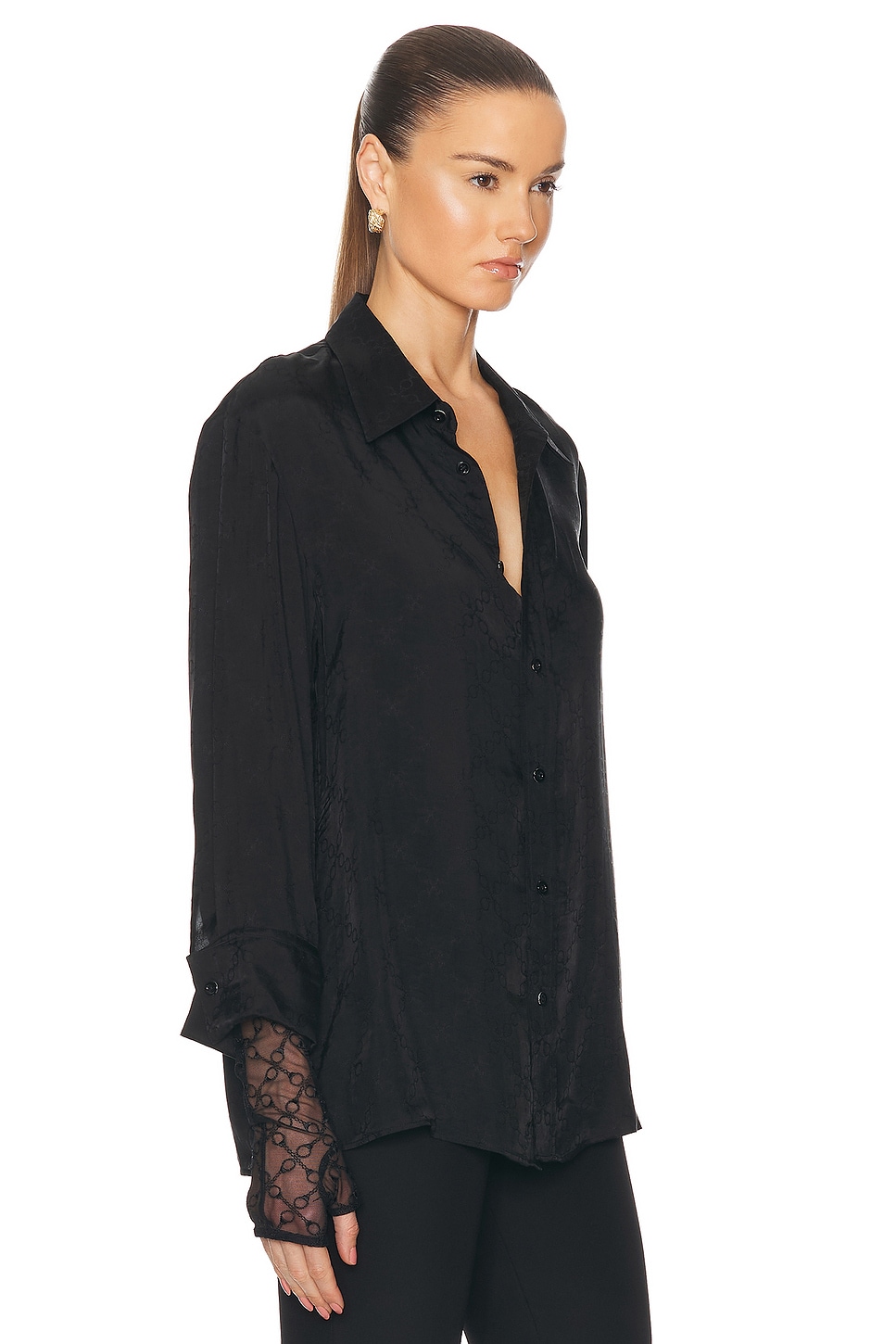 Shop Kiki De Montparnasse Exposed Glove Blouse In Black