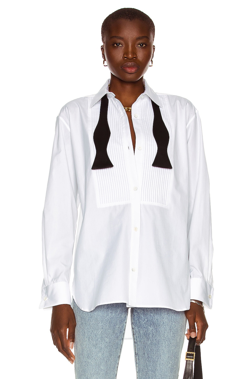 Kiki de Montparnasse Tuxedo Shirt in White | FWRD