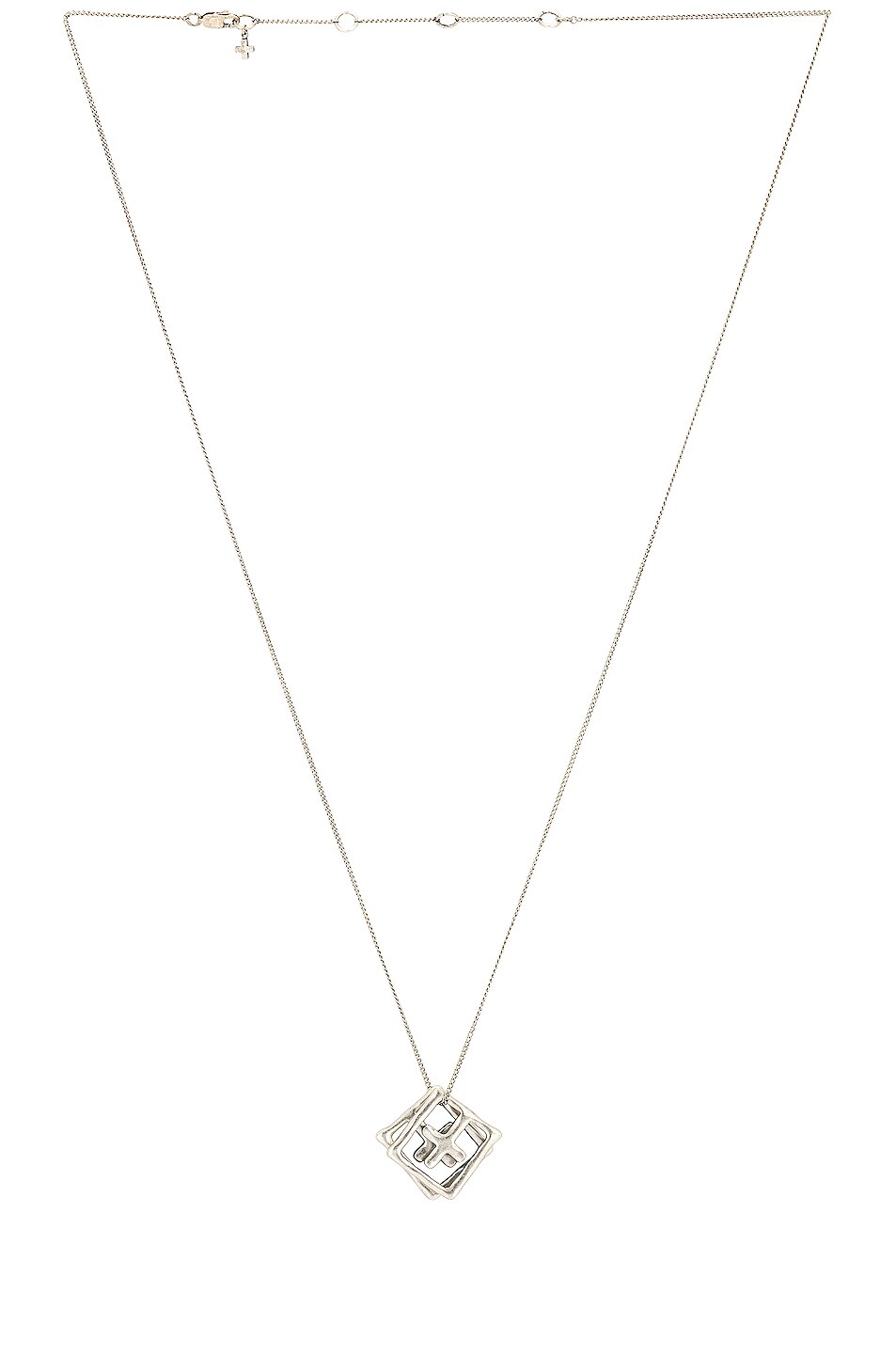 Image 1 of Ksubi 925 Dripps Box Cross Necklace in Silver