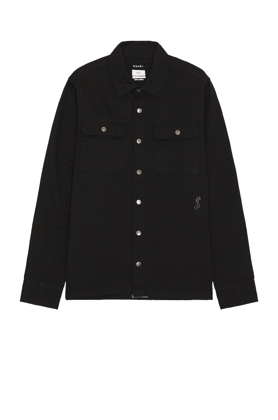 Image 1 of Ksubi Krystal Paradox Long Sleeve Shirt in Black