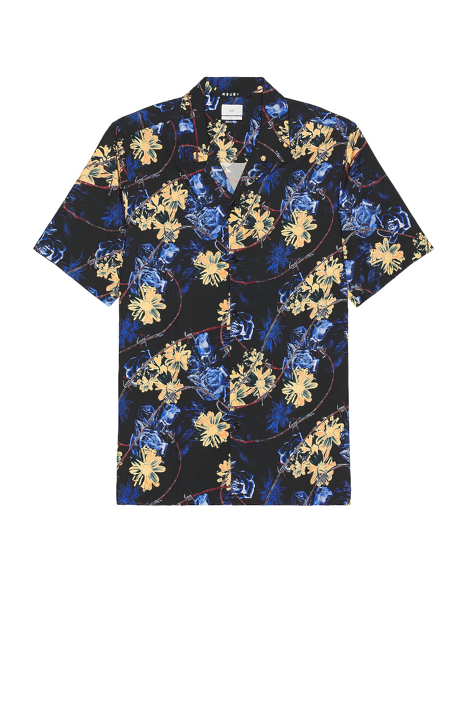 Image 1 of Ksubi Hyperflower Resort Shirt in Black