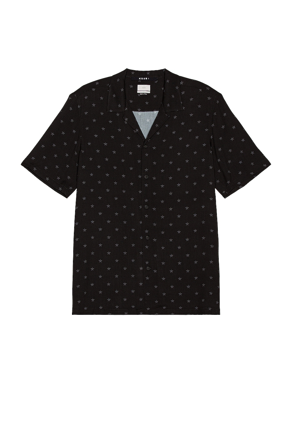 Image 1 of Ksubi Star Resort Short Sleeve Shirt in Black