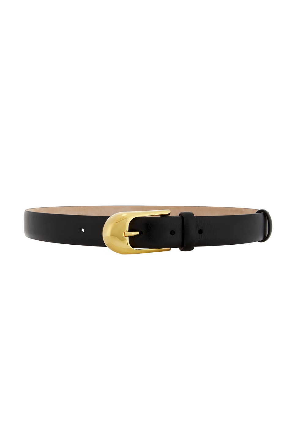 Khaite Dome 25mm Leather Belt In Black