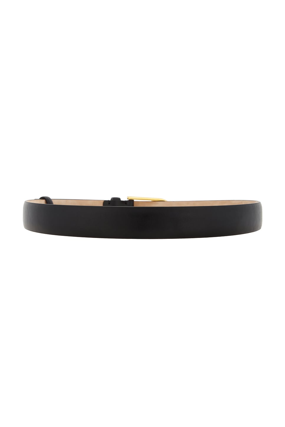 Khaite Dome 25mm Leather Belt In Black
