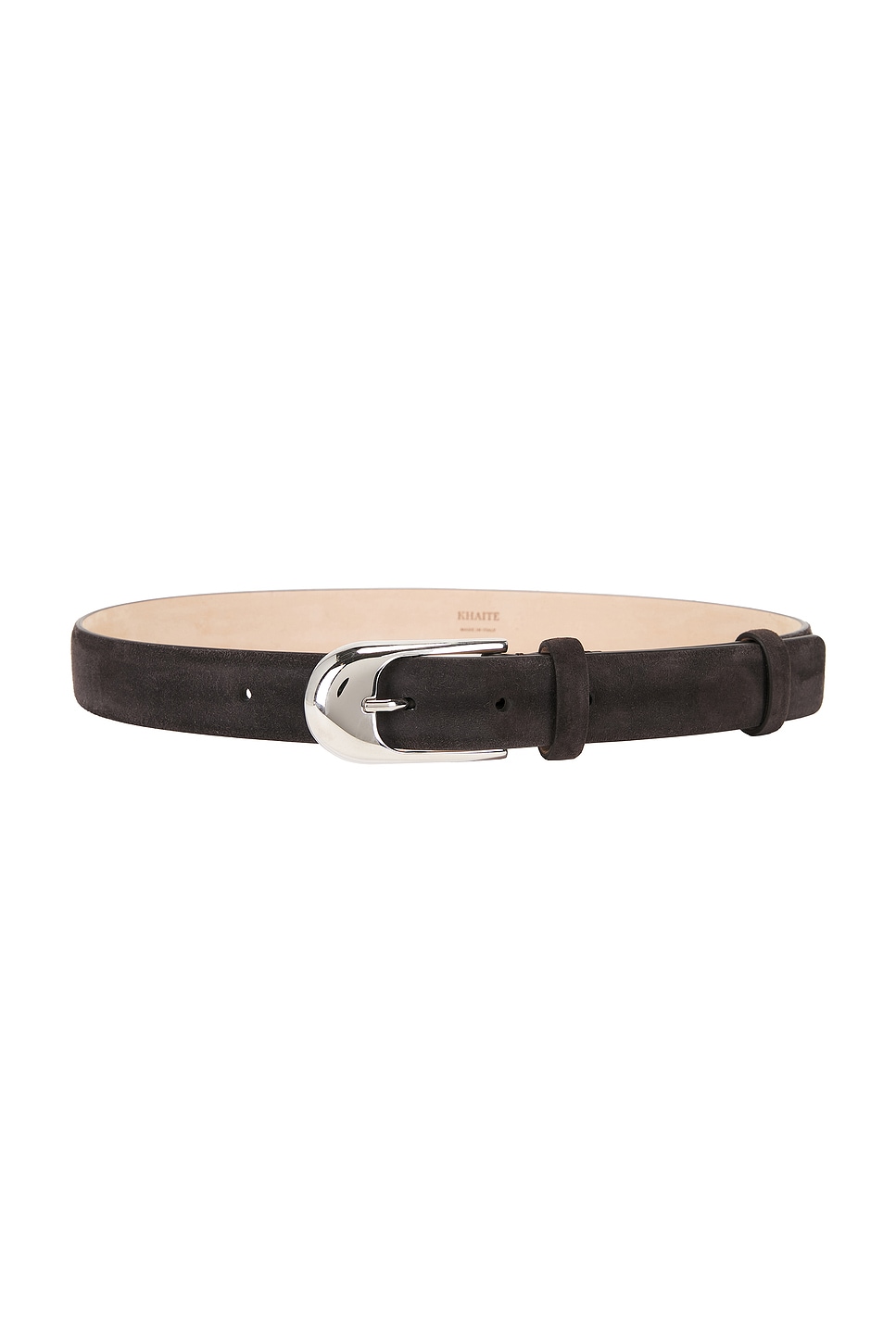 KHAITE Dome 25mm Suede Belt