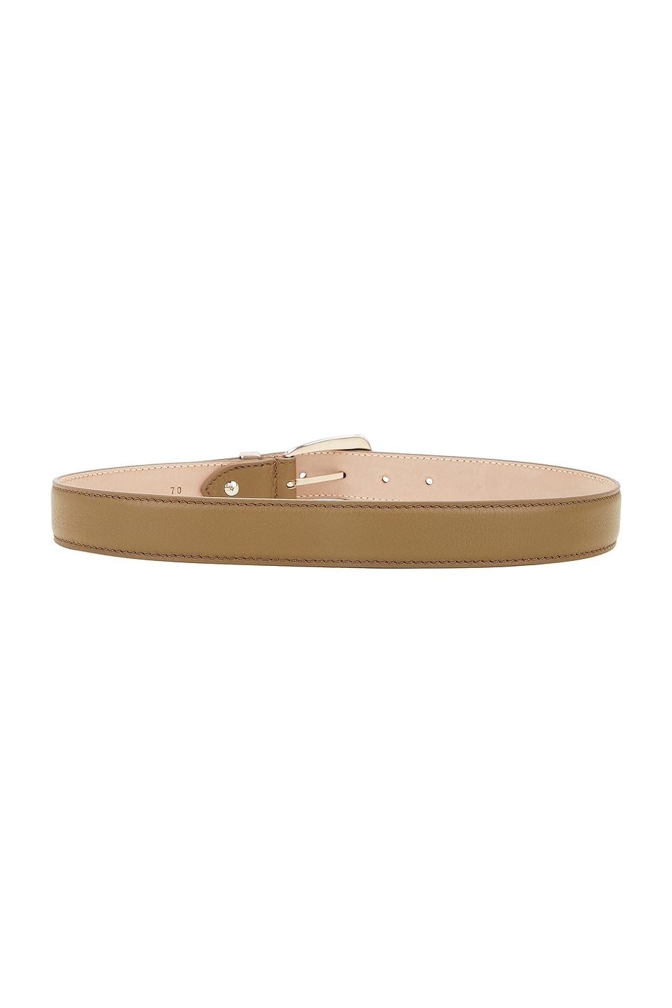 Shop Khaite Benny Belt In Toffee & Antique Silver