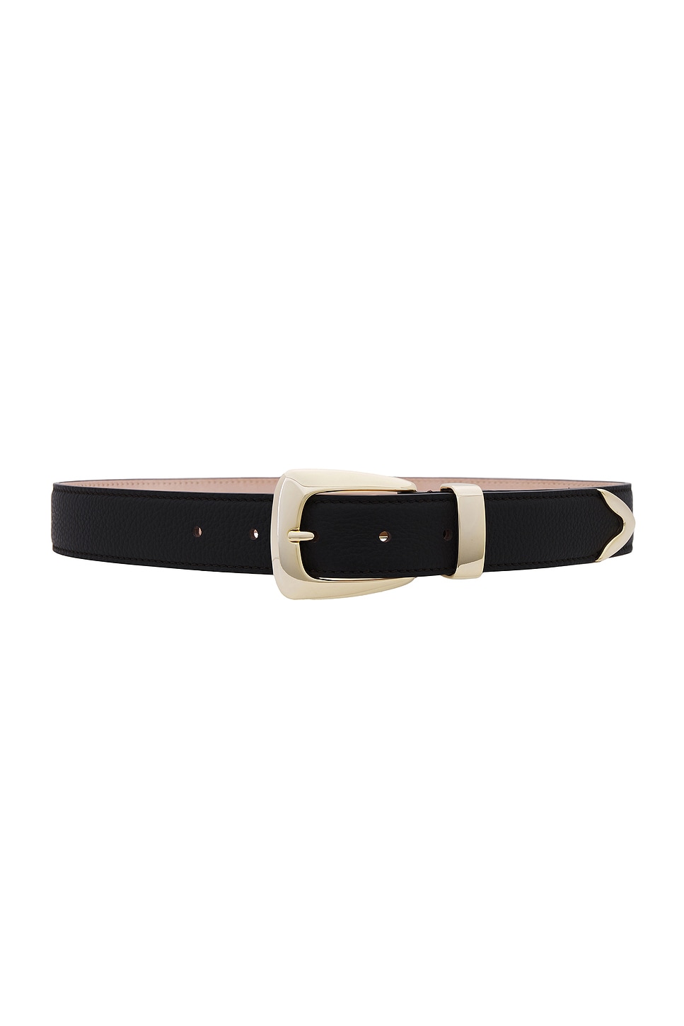 Shop Khaite Benny Gold Buckle 30mm Belt In Dark Brown