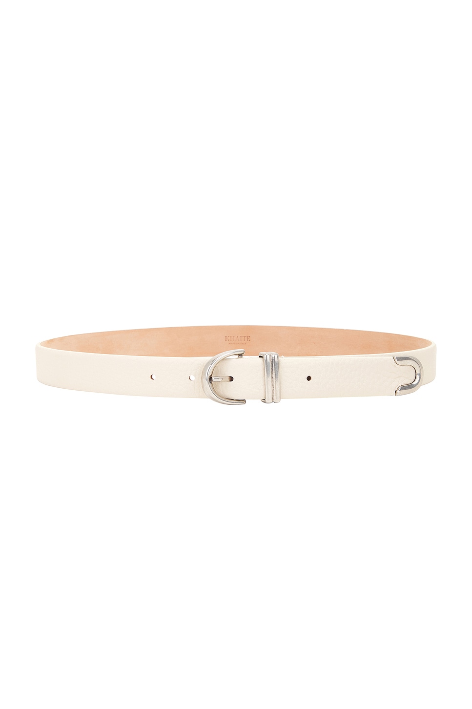 Bambi Antique Silver 25mm Belt in Ivory