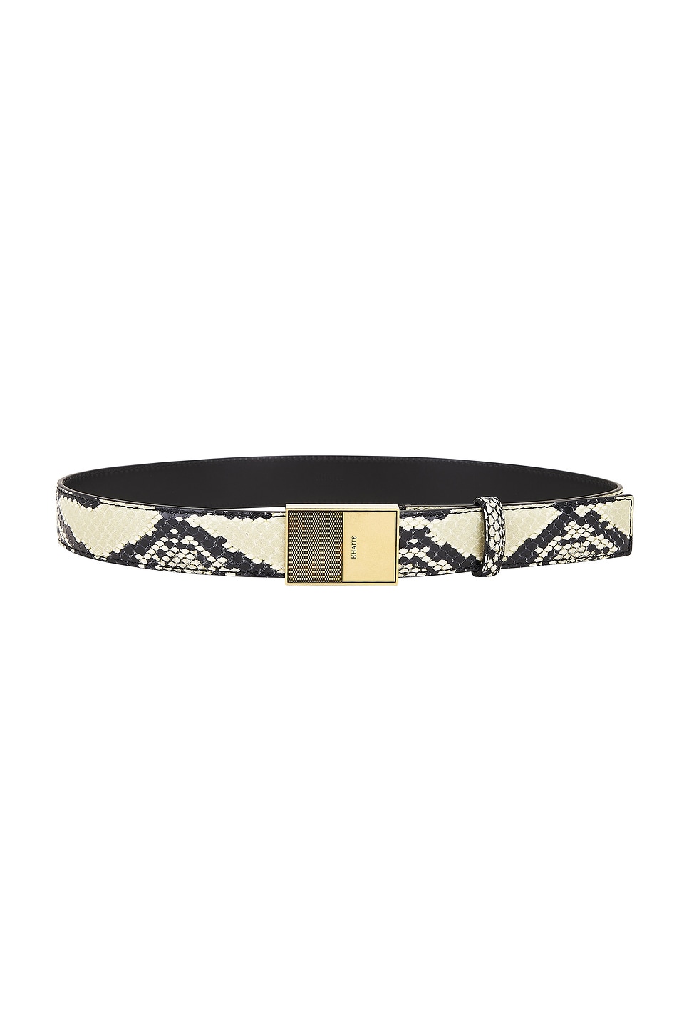 Khaite Elio 30mm Belt In Natural & Antique Gold