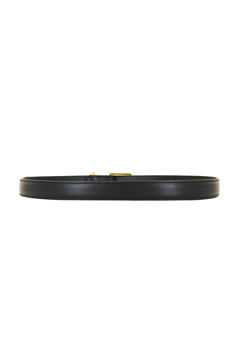 Khaite Manhattan Leather Gold-tone Buckle Belt In Black