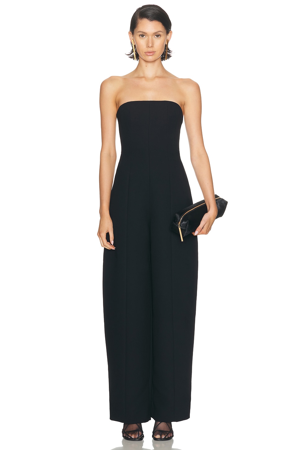 Image 1 of KHAITE Lennex Jumpsuit in Black