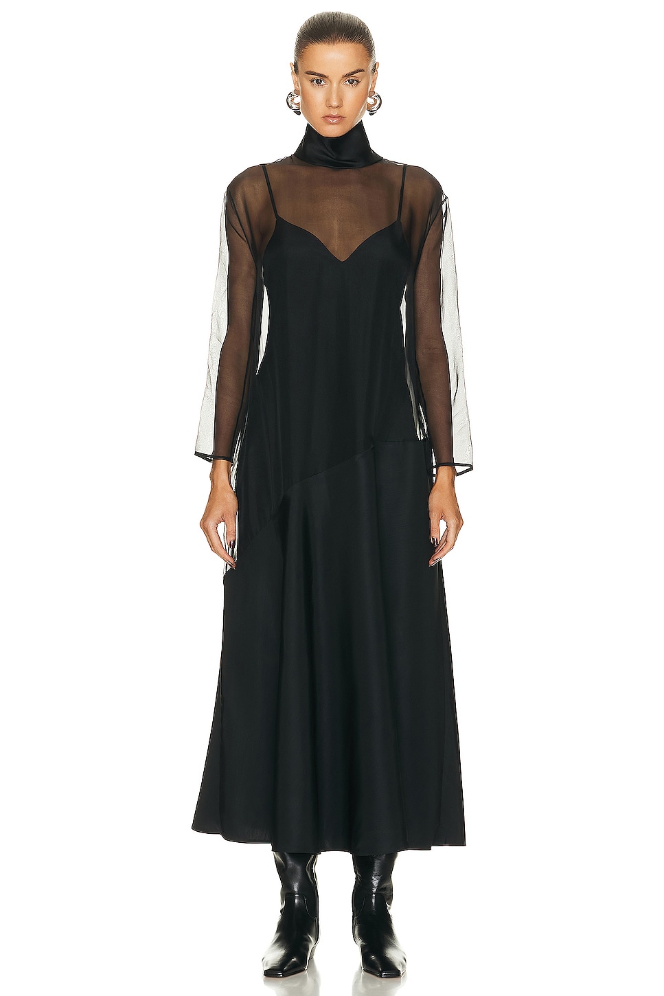 Image 1 of KHAITE Bellamy Dress in Black