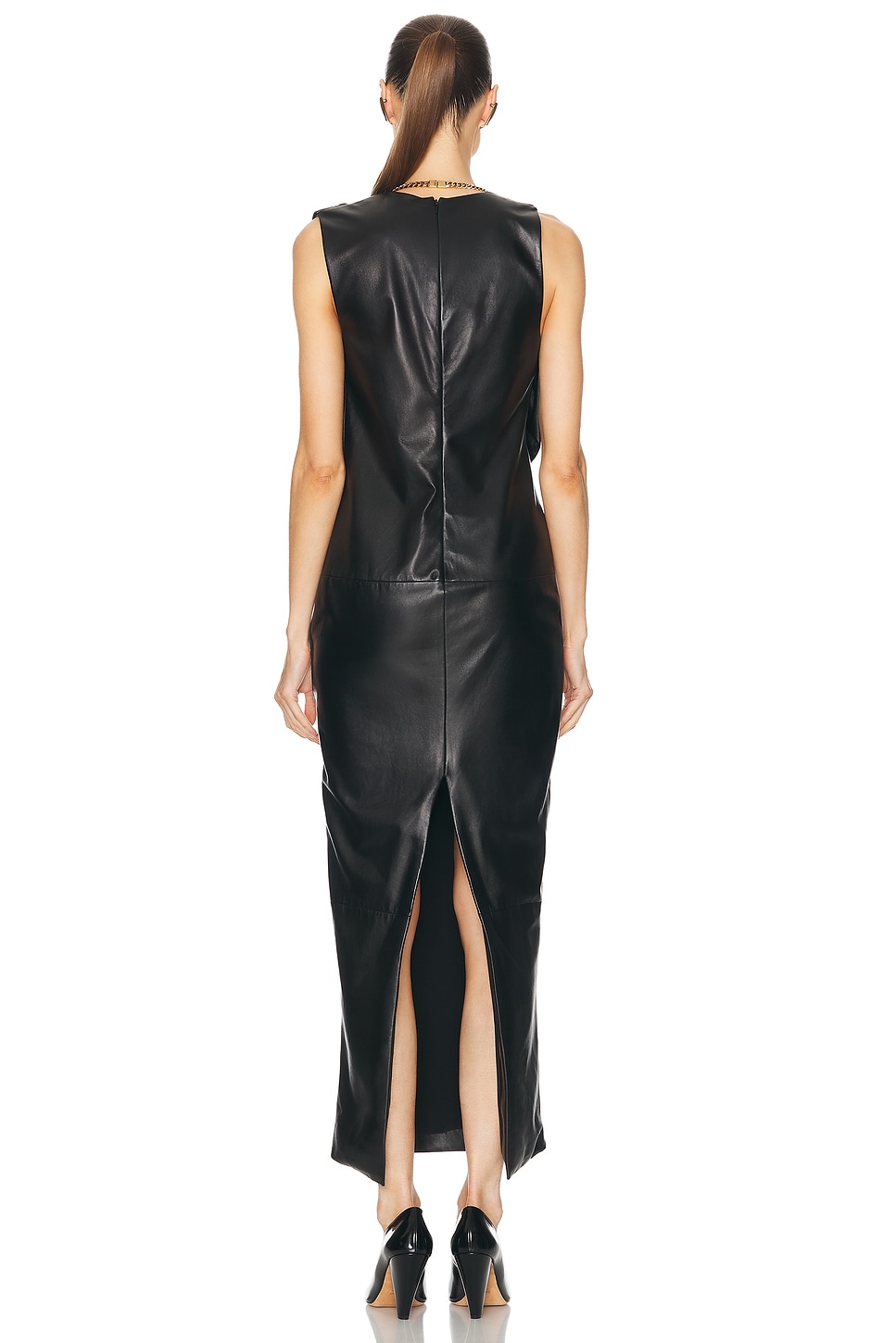 Reed Leather Dress - Thumbnail 4