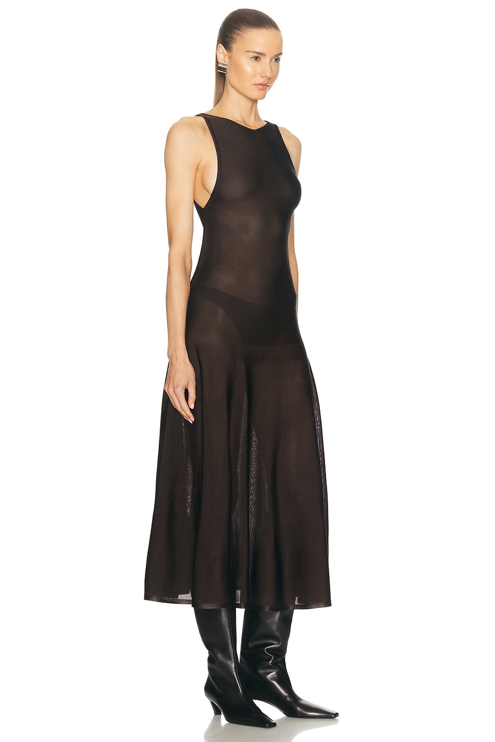 Shop Khaite Hencil Dress In Espresso