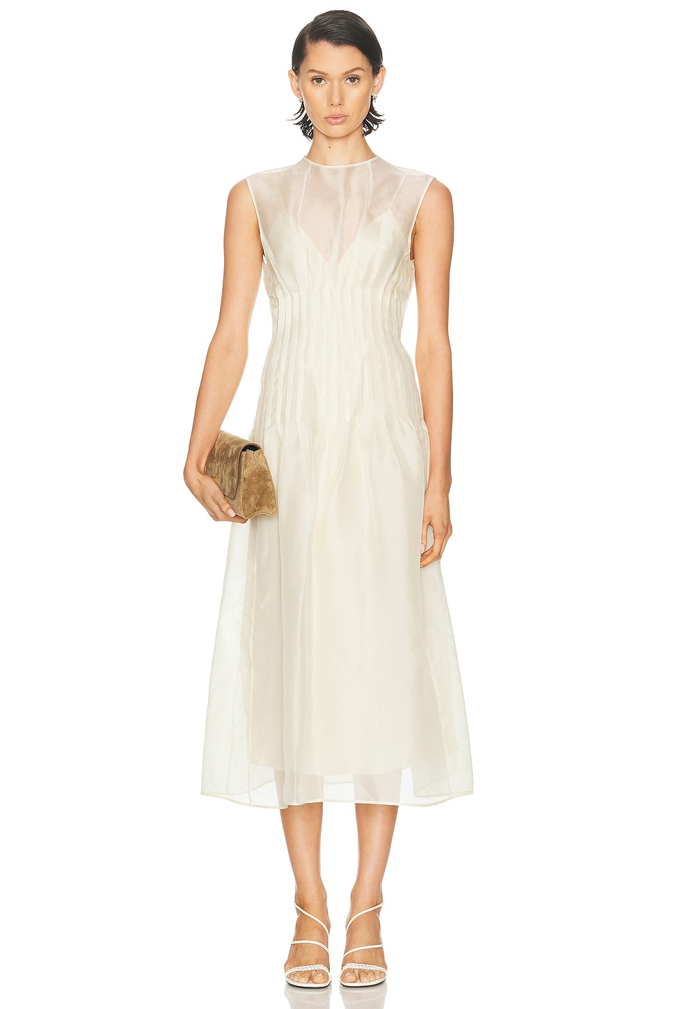 Image 1 of KHAITE Wes Dress in Bone