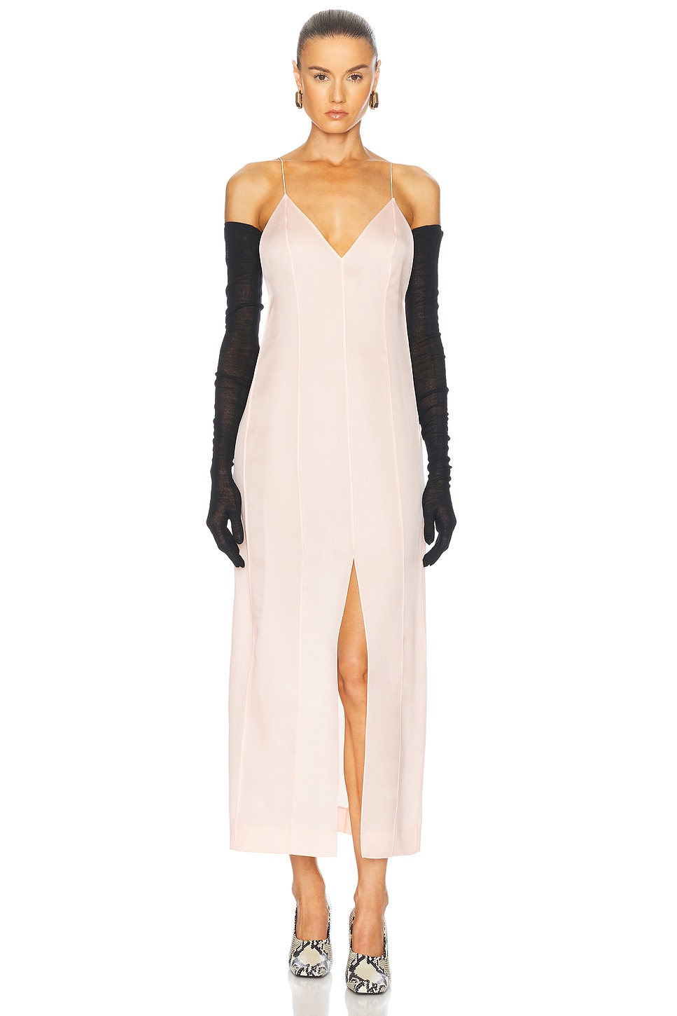 Image 1 of KHAITE Tully Dress in Soft Pink