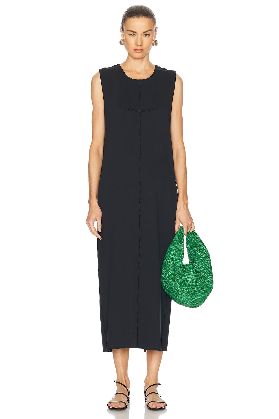 Image 1 of KHAITE Hal Dress in Washed Black