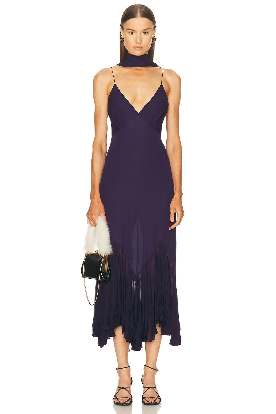 Image 1 of KHAITE Candita Dress in Amethyst