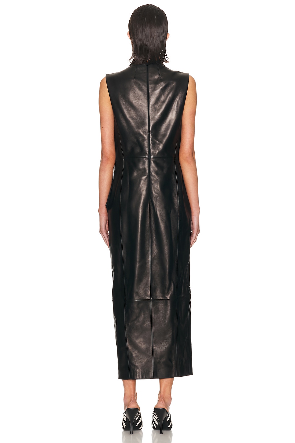dress with leather Black Leather Dress