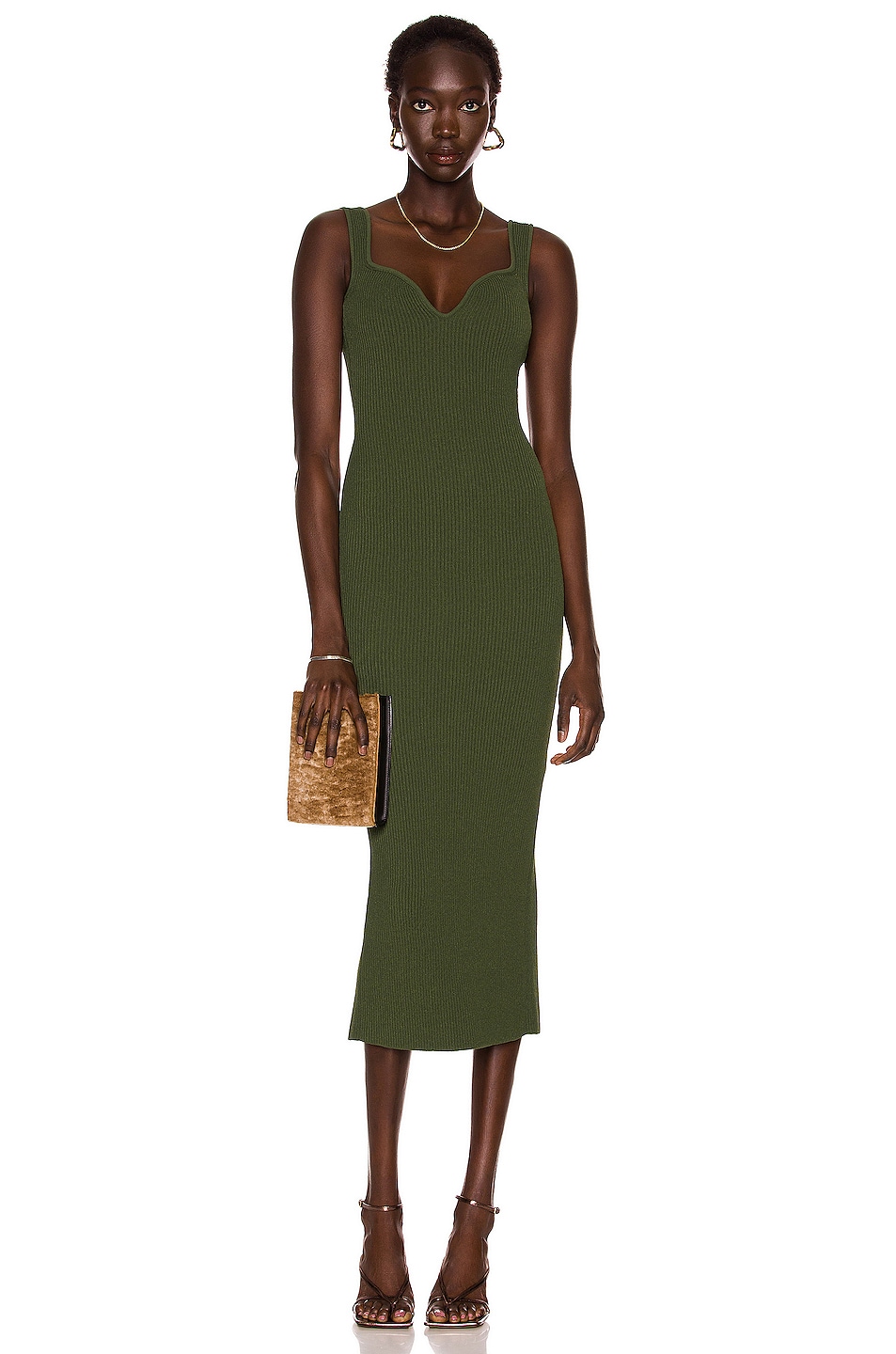 Image 1 of KHAITE Jayne Dress in Seaweed