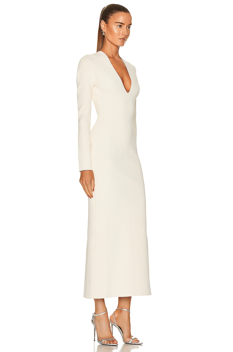 KHAITE Odette Dress in Ivory | FWRD