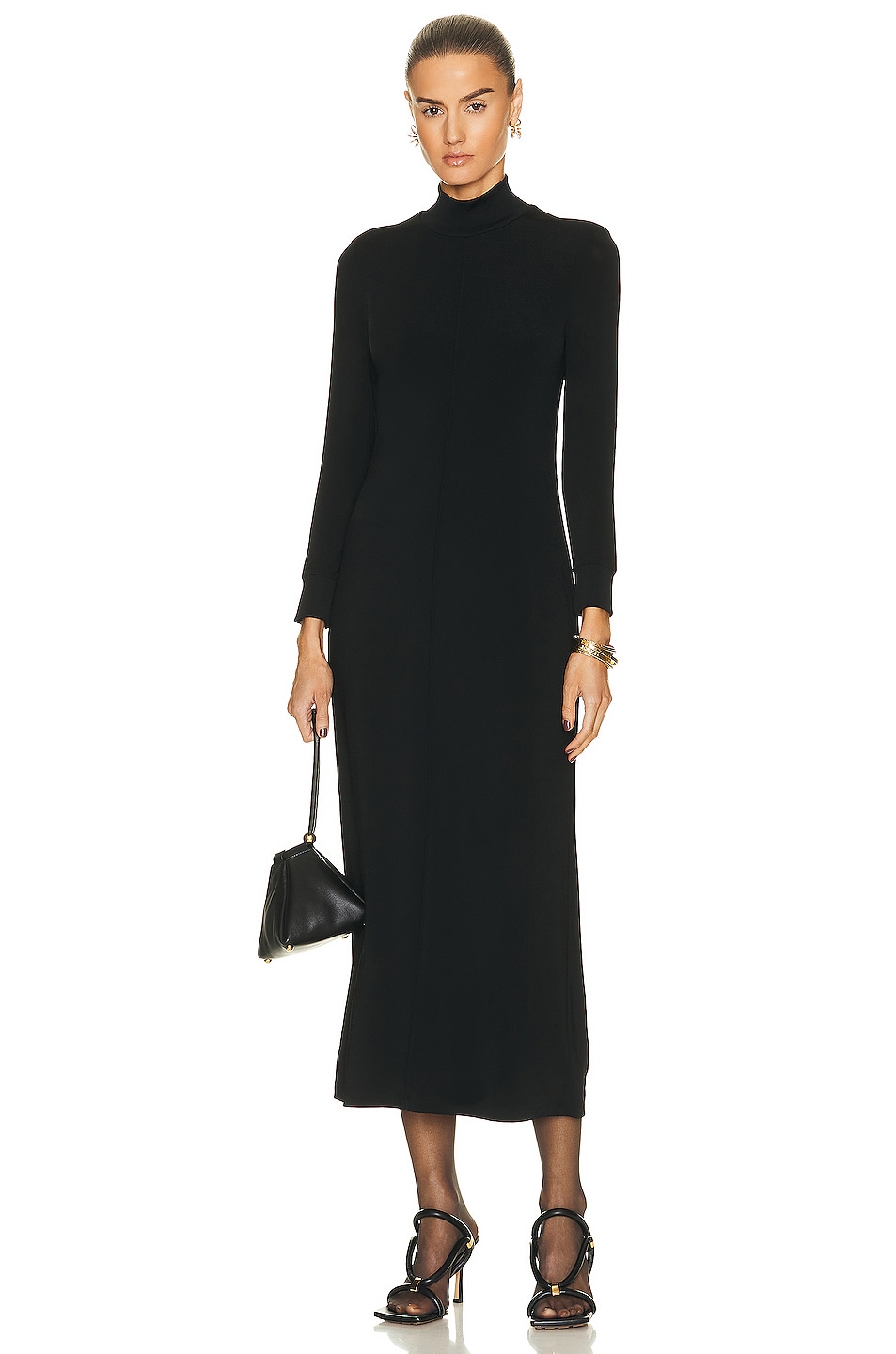 KHAITE Devon Dress in Black | FWRD