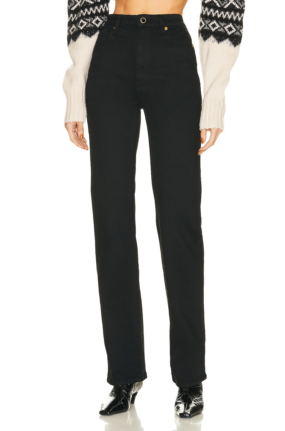 Image 1 of KHAITE Danielle Pant in Wilcox Stretch