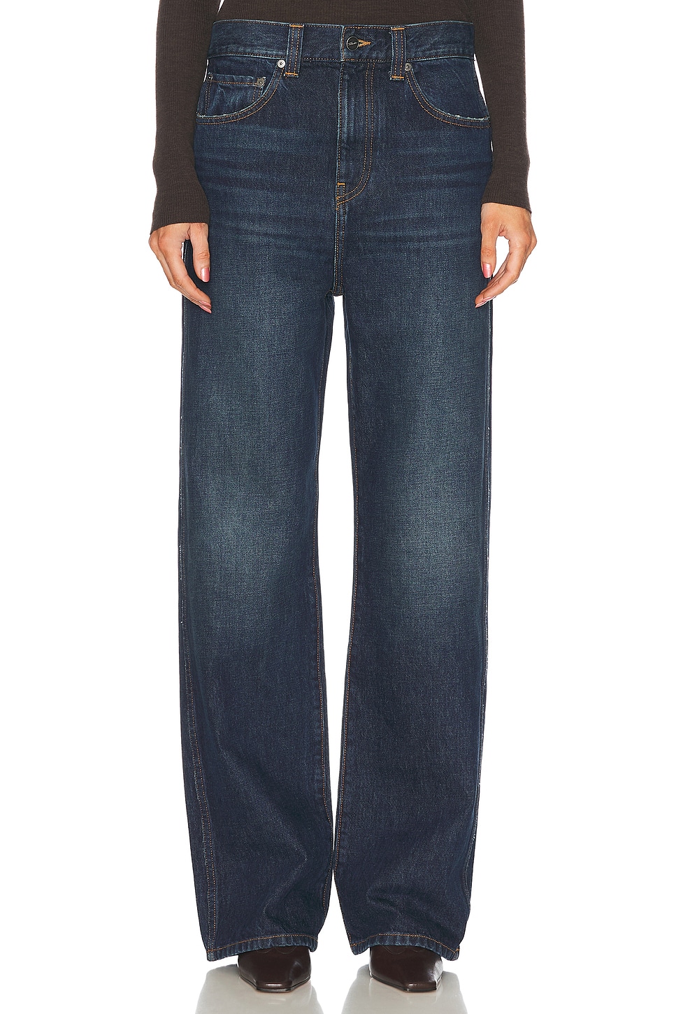 Image 1 of KHAITE Bonnie Straight Leg Jeans in Lansing