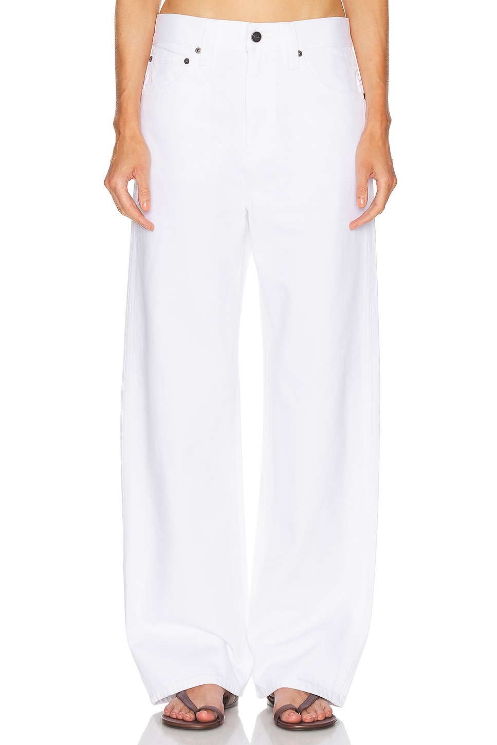 Image 1 of KHAITE Bonnie Straight Leg in White