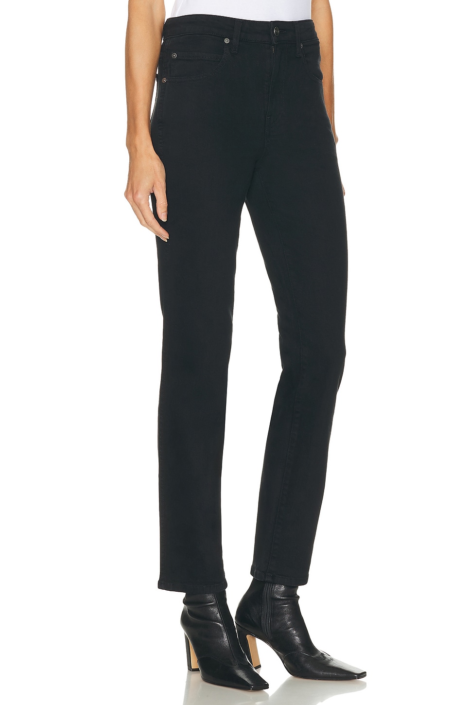 Khaite Belt Loop Denim Trousers In Black