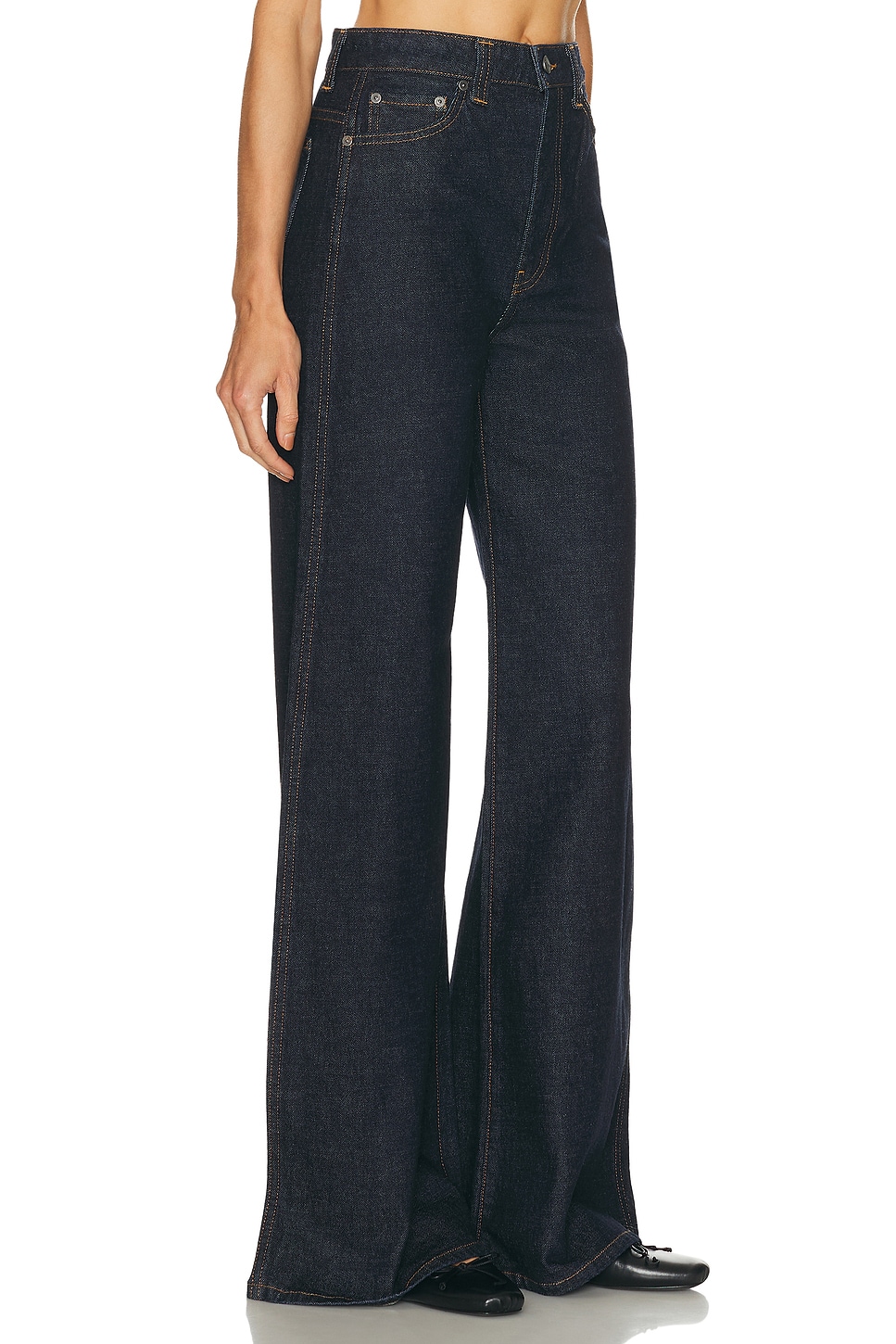 Khaite Benson High-rise Wide-leg Jeans In Blue